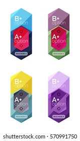 Conjunto de plantillas geométricas de opciones vectoriales