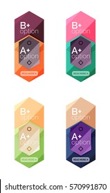Set of vector option infographic geometric templates
