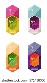 Satz von Vektoroptionen - Infografik geometrischer Vorlagen