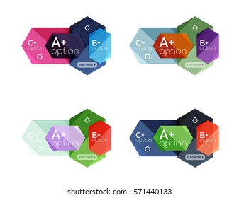 Conjunto de plantillas geométricas de opciones vectoriales