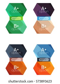 Set of vector option infographic geometric templates