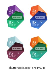 Set of vector option infographic geometric templates