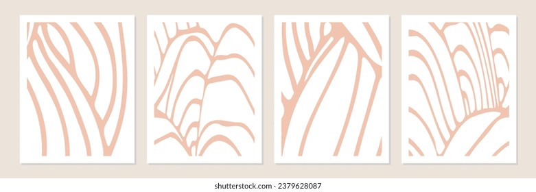 Set of vector organic abstract minimalist shapes in neutral colors.
Contemporary stylish wall art illustrations or posters.