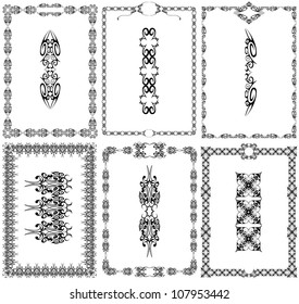 Set of vector ornament frames