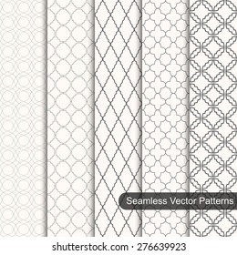 Set of vector ornament seamless patterns