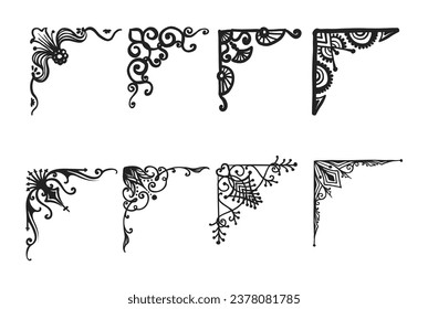 conjunto de elementos ornamentales vectoriales	
