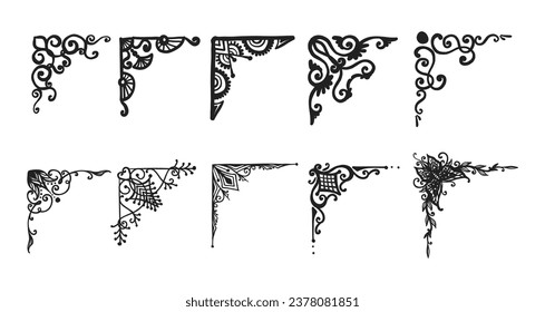 set vector ornamental elements collection	
