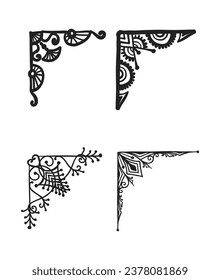 set vector ornamental elements collection	
