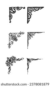 set vector ornamental elements collection	

