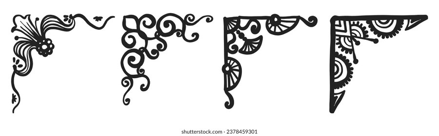 set vector ornamental elements collection	