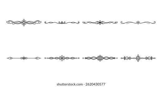 A set of vector ornaments. Floral and classic frames and patterns. A set of elements for graphic design. set of elements