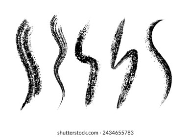 Conjunto de pinceladas de pintura vectorial, salpicaduras de tinta y elementos de diseño artístico. Sucia acuarela textura, caja, marco, fondo grunge, salpicadura o forma creativa para las redes sociales. Dibujo abstracto.
