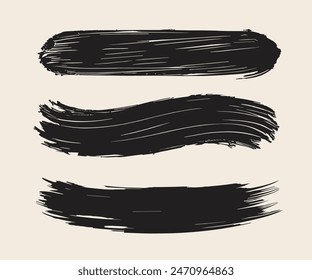 Set of vector paint brush stroke, ink splatter and artistic design elements. Dirty watercolor texture, box, frame, grunge background, splash or creative shape for social media. Abstract drawing.