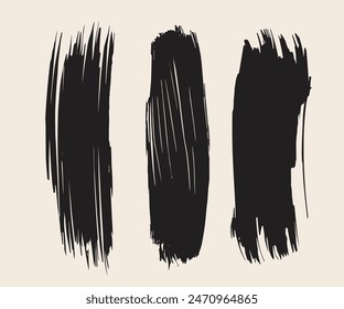 Set of vector paint brush stroke, ink splatter and artistic design elements. Dirty watercolor texture, box, frame, grunge background, splash or creative shape for social media. Abstract drawing.