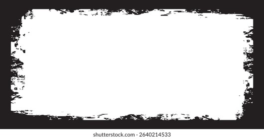 Set of vector paint brush stroke, ink splatter and artistic design elements. Abstract Black and white grunge texture. Grunge Brush strokes Background. Black Brush strokes isolated on white background