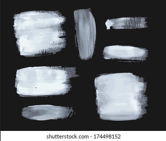 Set of vector paint strokes