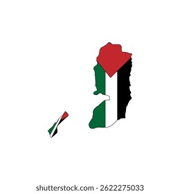 Set vector of palestine isolated on white background. Vector illustration