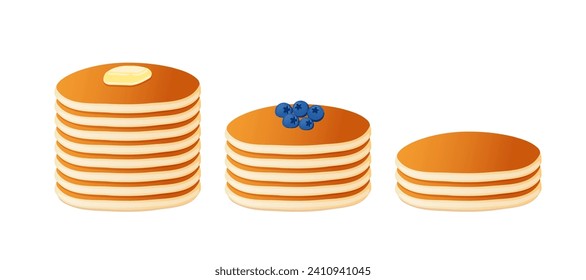 Conjunto de crepes vectoriales. Aislado sobre un fondo blanco. Estilo plano	
