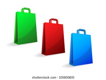 Set of vector paper bags