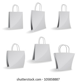 Set of vector paper bags