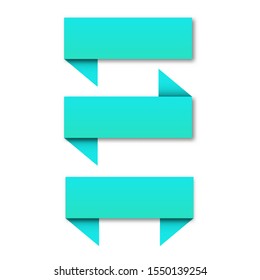 Set of vector paper banners. Colored elements of infographic design. Vector infographic elements isolated