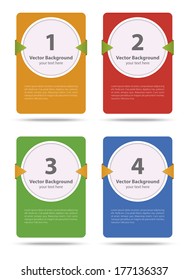 Set vector Paper card - template.