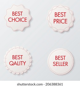 Set of vector paper labels