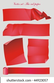 Set vector - paper red