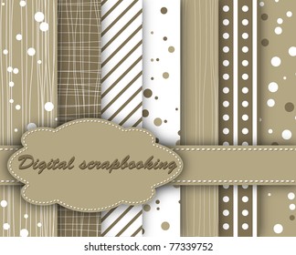 set of vector paper for scrapbook