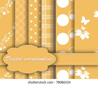 set of vector paper for scrapbook