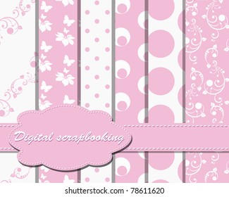 set of vector paper for scrapbook