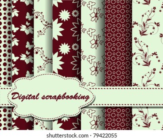 set of vector paper for scrapbook