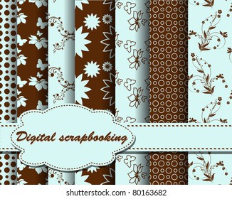 set of vector paper for scrapbook