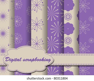 set of vector paper for scrapbook