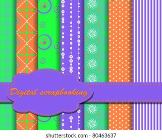 set of vector paper for scrapbook