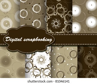 set of vector paper for scrapbook