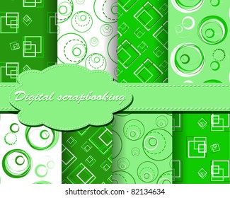 set of vector paper for scrapbook