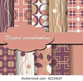 set of vector paper for scrapbook