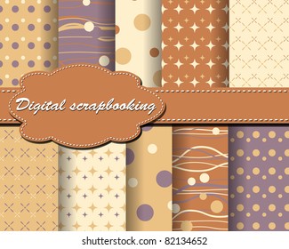 set of vector paper for scrapbook