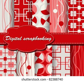 set of vector paper for scrapbook