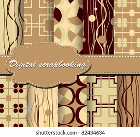 set of vector paper for scrapbook