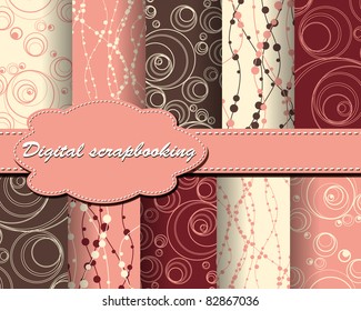 set of vector paper for scrapbook