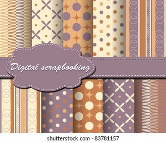 set of vector paper for scrapbook