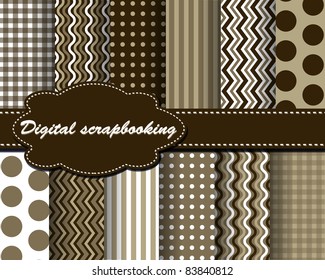 set of vector paper for scrapbook