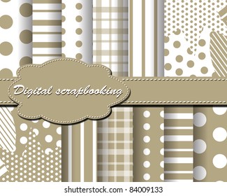 set of vector paper for scrapbook