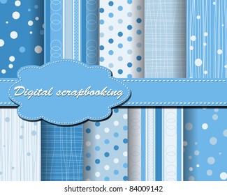 set of vector paper for scrapbook