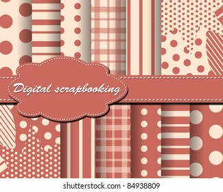 set of vector paper for scrapbook
