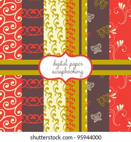 set of vector paper for scrapbook