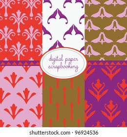 set of vector paper for scrapbook