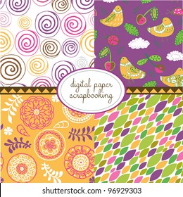 set of vector paper for scrapbook